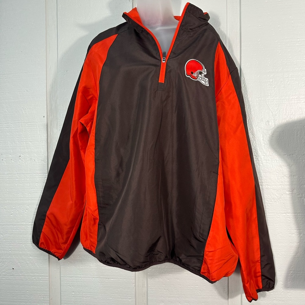NFL Cleveland Browns 1/4 Zip Windbreaker Size XL NWOT